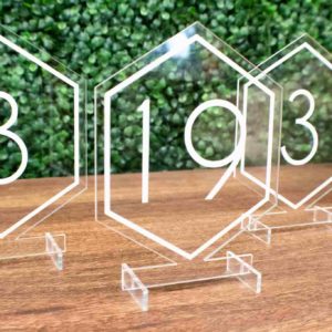 Masaüstü Altıgen Pleksi