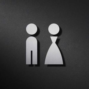 Satineli Paslanmaz Wc Piktogram