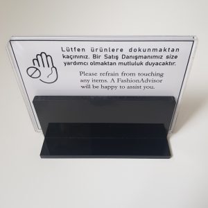 Pleksi Ayaklı ve Pleksi Üstlü Uyarı Ürünü