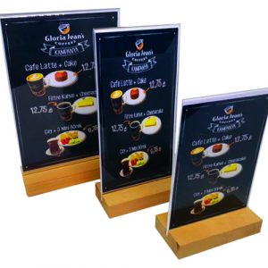 Ahşap Tabanlı Pleksi Etiketlik